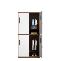 佳美良品 咖啡套色四门更衣柜 B024/台