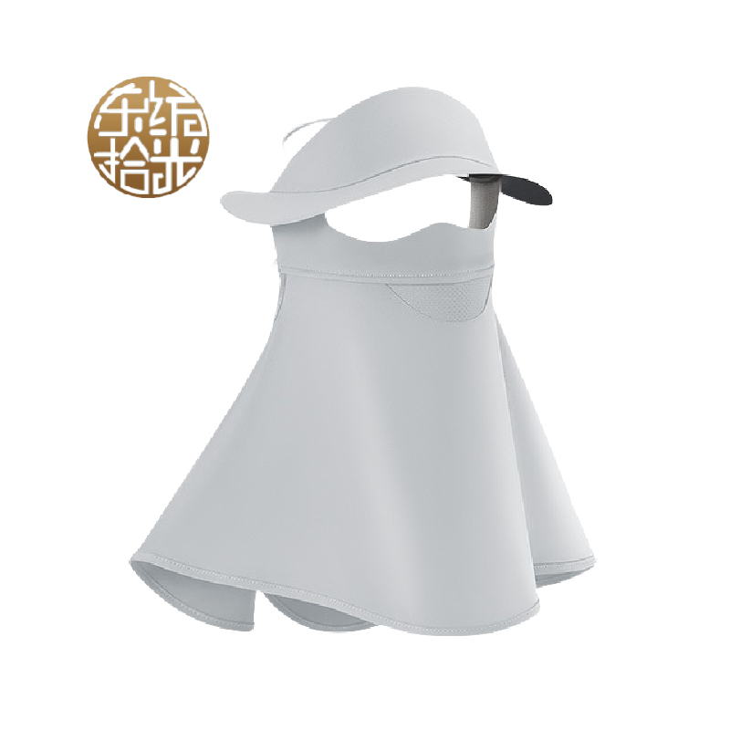 东纺拾光 DF2020 女款冰丝防晒加长护颈口罩北极灰 1只/包