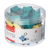 齐心(COMIX) B3634 长尾票夹 25mm 48只/筒 配色