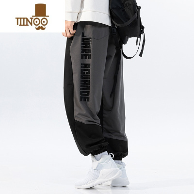 YANXU加肥加大男裤潮胖子男款宽松运动裤子男大码秋季阔腿显瘦休闲长裤