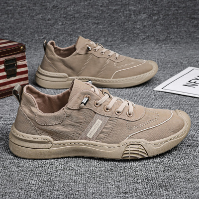 工作懒人一脚蹬男鞋夏季20264新款透气冰丝帆布鞋男士休闲潮流板鞋