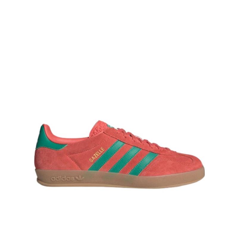阿迪达斯(adidas)皮革合成跑鞋圆头系带侧面三杠透气减震休闲运动