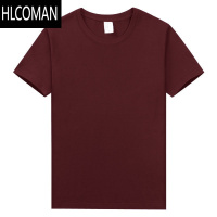 HLCOMAN夏季男短袖t恤大码圆领大码宽松纯色休闲内搭中年青年半袖