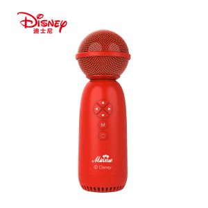 迪士尼 无线麦克风话筒音响—体机k歌宝儿童礼物手机唱歌神器蓝牙直播内置声卡家庭ktv 米奇红FX-911