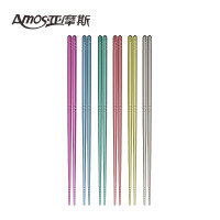 亚摩斯AS-CJ02A(Ti)纯钛筷子 家用抑菌耐高温腐蚀易清洗筷子高档送礼餐具 1双装