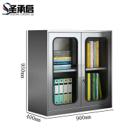圣承启 不锈钢物品柜 玻璃台