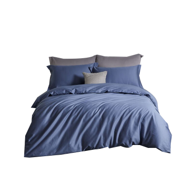 LOVO 卡斯帕全棉60支贡缎四件套 蓝色/ 200*230cm