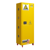 翌嘉YJ4121003 蓄电池充电柜电瓶车电池存放柜安全柜阻燃散热锂电池充电防爆柜 22加仑黄色