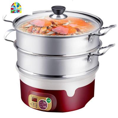 电蒸锅 多功能家用全自动大容量双层蒸菜锅不锈钢电蒸笼 FENGHOU