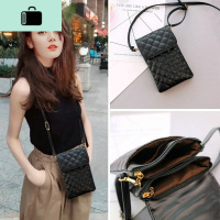 大屏软皮菱格手机包女斜挎迷你装放手机的小包包钥匙零钱包手机袋NEW LAKE女斜挎包