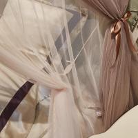 美帮汇欧式蚊帐双层廷公主风家用卧室1.5m1.8米床幔落地支架加密纹帐