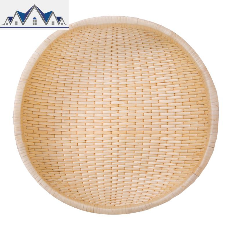 柳编笸箩圆形馒头筐家用藤编收纳筐水干果篮盘针线簸箩厨房馍筐 三维