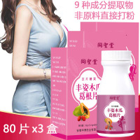 同圣堂丰姿木瓜葛根片80片*3瓶浓缩山药阿胶枸杞茯苓木瓜葛根等9种中药提取物男女胸部乳房营养品可搭丰胸美乳霜精华产品