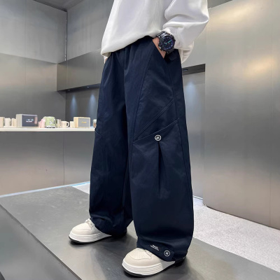 男童工装裤长裤春秋款2026新款儿童直筒休闲春装裤子大童男孩裤子