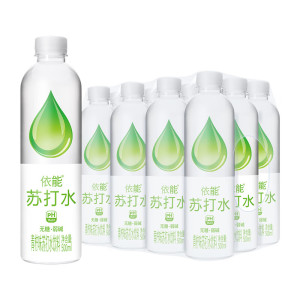 依能苏打水500ml*12瓶整箱弱碱锌强化青柠苏打水饮用水饮料饮品