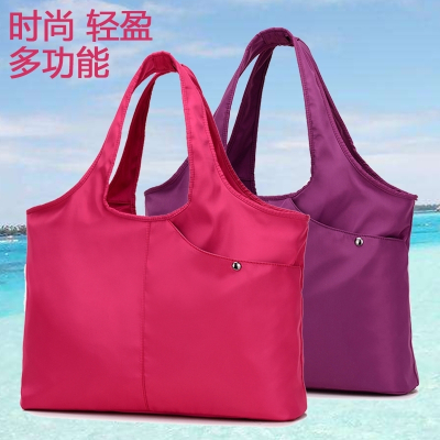 派尼美特2018新款简约大容量牛津布时尚手提包单肩帆布包防水尼龙女大包包