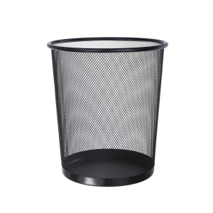 秦泰(Cqint) QTRASH-R 金属铁丝网格圆形垃圾桶 15L 黑色