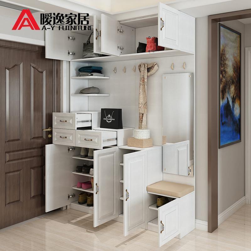 森美人进鞋柜简约现代厅柜多功能组合欧式储物柜入户玄关柜客厅隔断