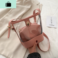 夏季流行透明洋气小包包女2020新款韩版潮时尚百搭斜挎果冻水桶包NEW LAKE女斜挎包