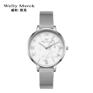 welly merck 威利默克手表女石英表小绿表超薄学生防水个性女士时尚潮流女表WM009L