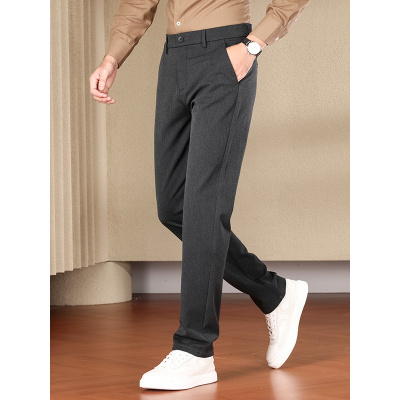 高端定制绵羊毛裤子男休闲裤高级感耐磨柔软舒适百搭商务中年长裤
