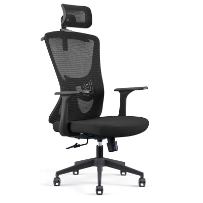 初嘉 CJ-7060办公椅转椅电脑椅网布学习椅高背职员椅 黑框