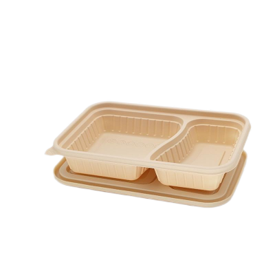 百晟长恒 BSCH-65 环保淀粉两格餐盒 中号 (计价单位:个)黄色