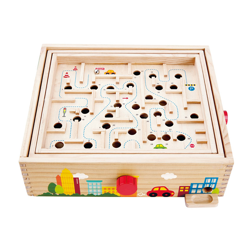 hape超级滚珠迷宫3-6岁益智玩具早教儿童磁性迷宫类掌握平衡宝宝早教