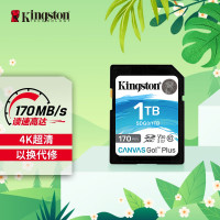 金士顿(Kingston)1TB SD存储卡 U3 V30 相机内存卡 高速sd卡大卡 4K超高清拍摄 读速170MB