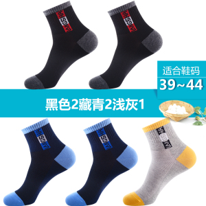 浪莎男士袜子纯棉防臭运动夏季薄款全棉春秋透气网眼吸汗棉袜