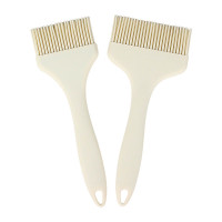 大号宽面硅胶油刷子烧烤刷子耐高温食品级厨房烙饼蛋液刷烘焙一体 大号_宽面油刷_米白色