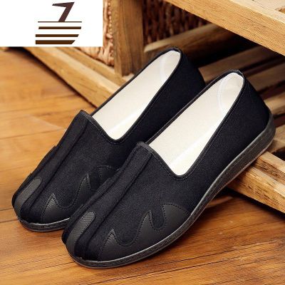 尗卡中国风古装汉服搭配布鞋男中青年古风道士鞋传统老式黑洒鞋休闲鞋