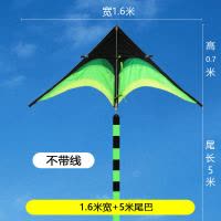 潍坊原风筝儿童成人超大微风易飞初学者新手新款风筝送线轮创意 三维工匠 2米大草原+自动锁线黑轮+400米线