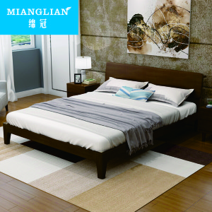 绵冠MIANGUAN实木床单人床成人床现代简约宿舍床学生公寓床双人床简易卧室床