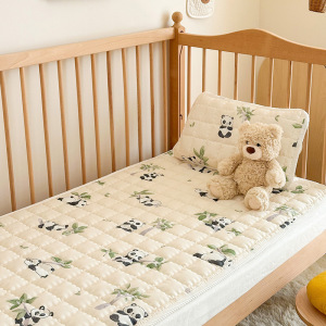 a类100全棉双层纱床垫儿童纯棉小褥子加厚幼儿园睡垫拼接床软垫子