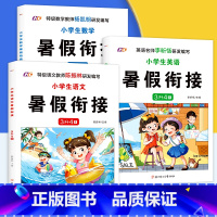 [3册]语文+数学+英语 三升四 [正版]小学生三年级升四年级暑假衔接语文数学英语人教版三年级下册暑假作业同步练习册一日