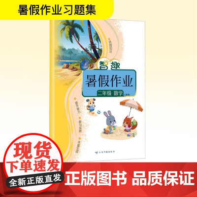 智趣暑假作业 二年级数学 人教版 李兵 编 小学教辅文教 正版图书籍 云南科技出版社