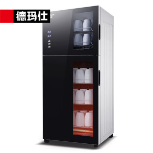 德玛仕DEMASHI茶杯消毒柜商用家用小型高温迷你茶具碗筷餐具立式办公室双门五层消毒碗柜 XDZ120-A1[茶杯款