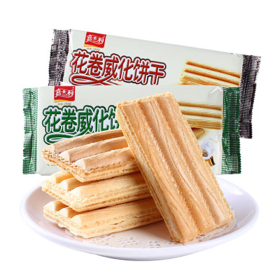 嘉士利花卷威化饼干190g花生味麻香味代餐办公零食品小吃休闲