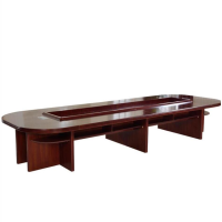 心业8米中空会议桌XY-HYZ08适用30平会议室 此产品单件不出售批量请联系客服