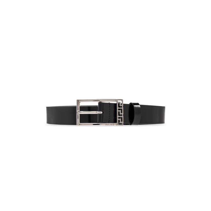 Versace[当季新品]男式皮带简约经典黑色宽版商务休闲
