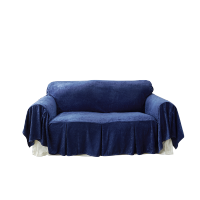 家柏饰(CORATED)沙发巾全盖套罩垫秋冬季北欧式雪尼尔布艺客厅三人组合田园防滑套 雪尼尔深蓝 180*280cm