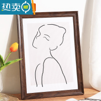 敬平简约画框装裱挂墙大相框摆台A3a4展示框架16寸4开K8k海报拼图定制 咖啡色 12寸[可放30.5*25.4厘米]