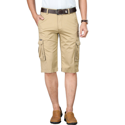 jeep spirit吉普男士休闲裤夏装短款运动工装舒适棉中裤吸汗透气运动