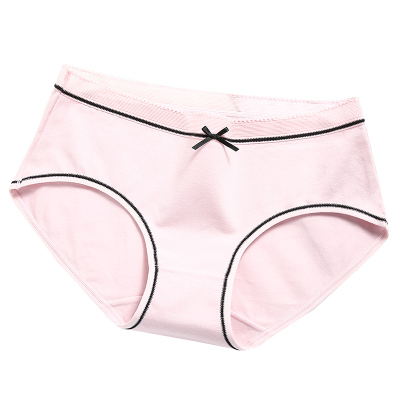 浪莎新款5条装日系少女士内裤女纯棉透气性感中腰大码学生女无痕三角
