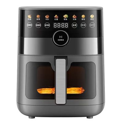 美Midea)可视空气炸锅 2000W立体双热源匀烤智能旋钮触控 6.5L电炸锅 MF-KZC6584