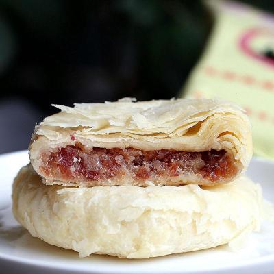 云南酥皮白玉云腿月饼白饼滇式月饼宣威火腿月饼中秋月饼