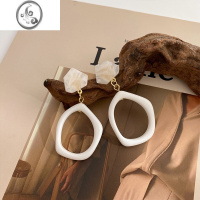 JiMi不规则亚克力耳环女韩国气质耳钉小众夸张时尚网红耳饰个性设计感