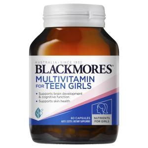 BLACKMORES澳佳宝teen multi青少年复合维生素软胶囊60粒 女孩 1瓶装 澳大利亚维生素EB族VC澳洲