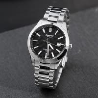 卡西欧男生手表EDIFICE简约三针商务休闲钢带男表石英表EFV-160D